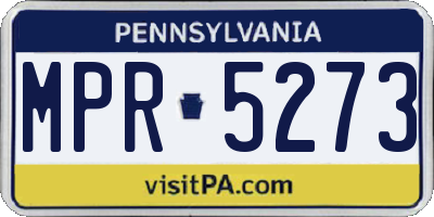PA license plate MPR5273