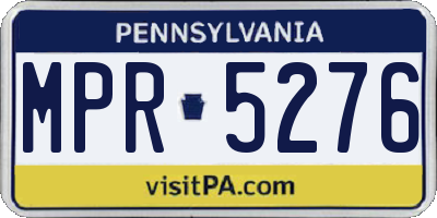 PA license plate MPR5276
