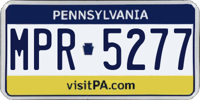 PA license plate MPR5277