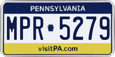 PA license plate MPR5279