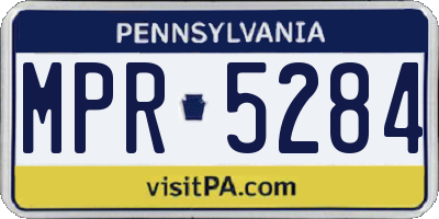 PA license plate MPR5284
