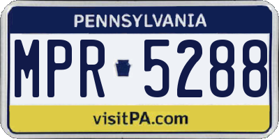 PA license plate MPR5288