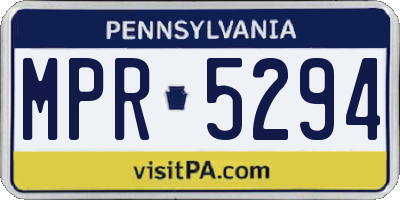 PA license plate MPR5294