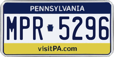 PA license plate MPR5296