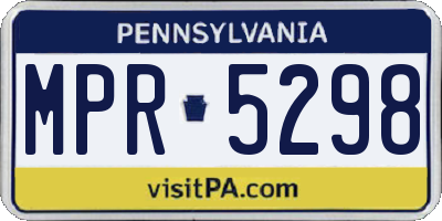 PA license plate MPR5298