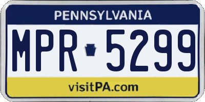 PA license plate MPR5299