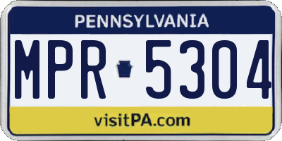 PA license plate MPR5304