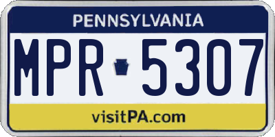 PA license plate MPR5307