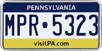 PA license plate MPR5323