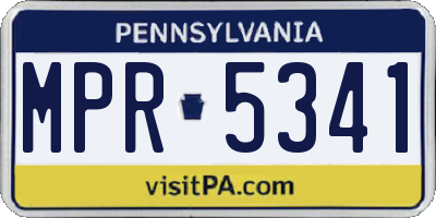 PA license plate MPR5341