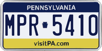 PA license plate MPR5410
