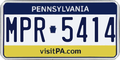 PA license plate MPR5414