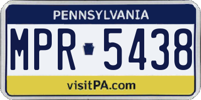 PA license plate MPR5438