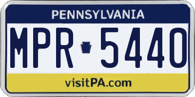 PA license plate MPR5440