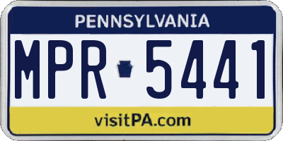 PA license plate MPR5441