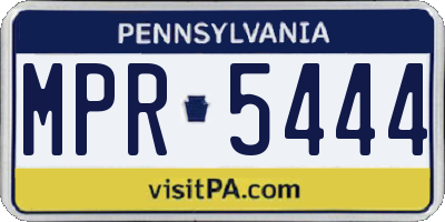 PA license plate MPR5444