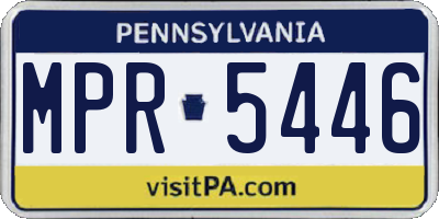 PA license plate MPR5446