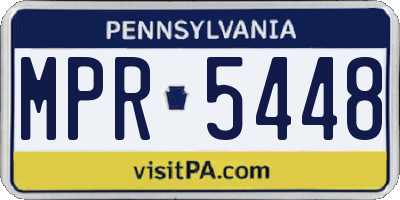 PA license plate MPR5448