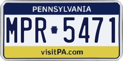 PA license plate MPR5471