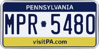 PA license plate MPR5480