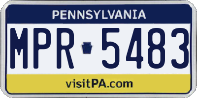 PA license plate MPR5483