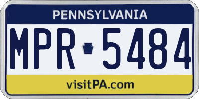PA license plate MPR5484