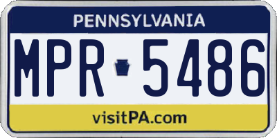 PA license plate MPR5486