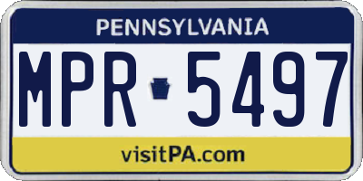PA license plate MPR5497