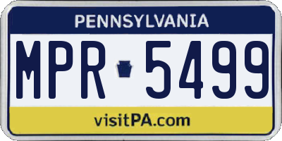 PA license plate MPR5499