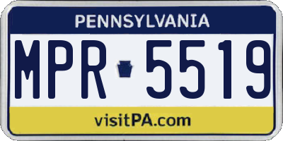 PA license plate MPR5519