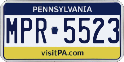 PA license plate MPR5523