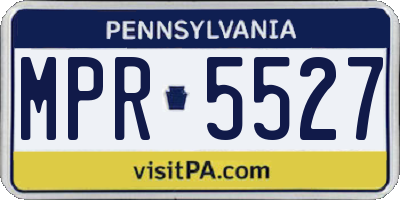 PA license plate MPR5527
