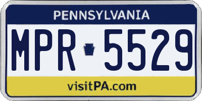 PA license plate MPR5529