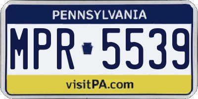 PA license plate MPR5539
