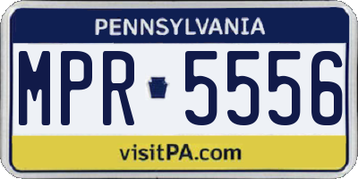 PA license plate MPR5556