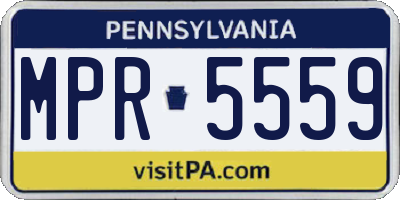 PA license plate MPR5559