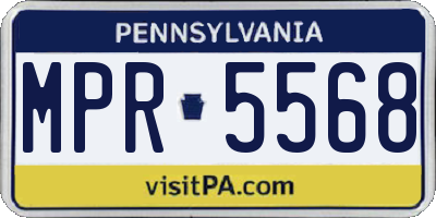 PA license plate MPR5568