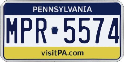 PA license plate MPR5574