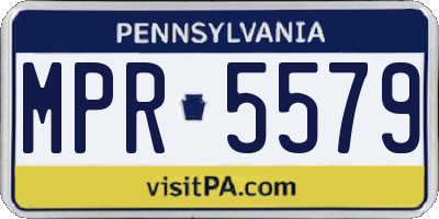 PA license plate MPR5579