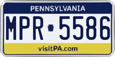 PA license plate MPR5586