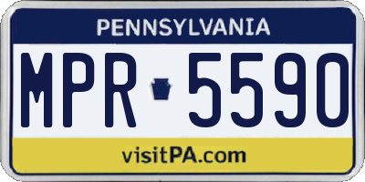 PA license plate MPR5590