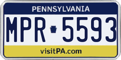 PA license plate MPR5593