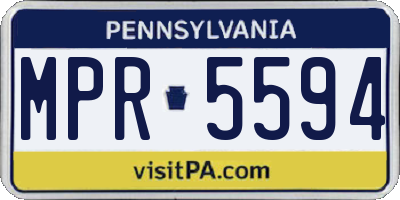 PA license plate MPR5594