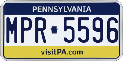 PA license plate MPR5596