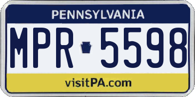 PA license plate MPR5598
