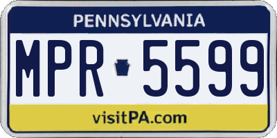PA license plate MPR5599