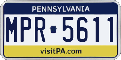 PA license plate MPR5611