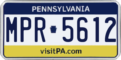 PA license plate MPR5612