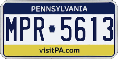 PA license plate MPR5613