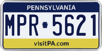 PA license plate MPR5621